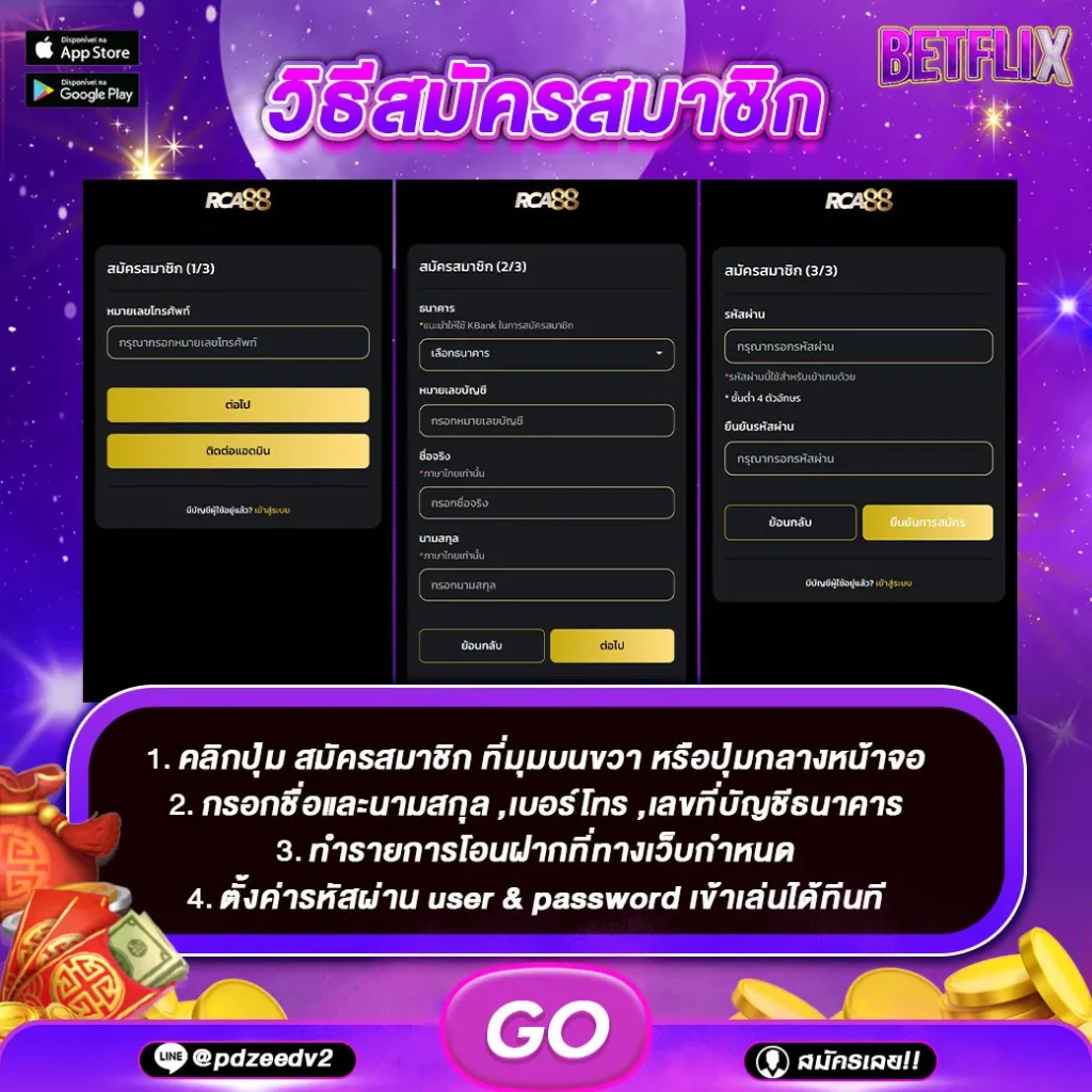 วิธีสมัครสมาชิก betflix